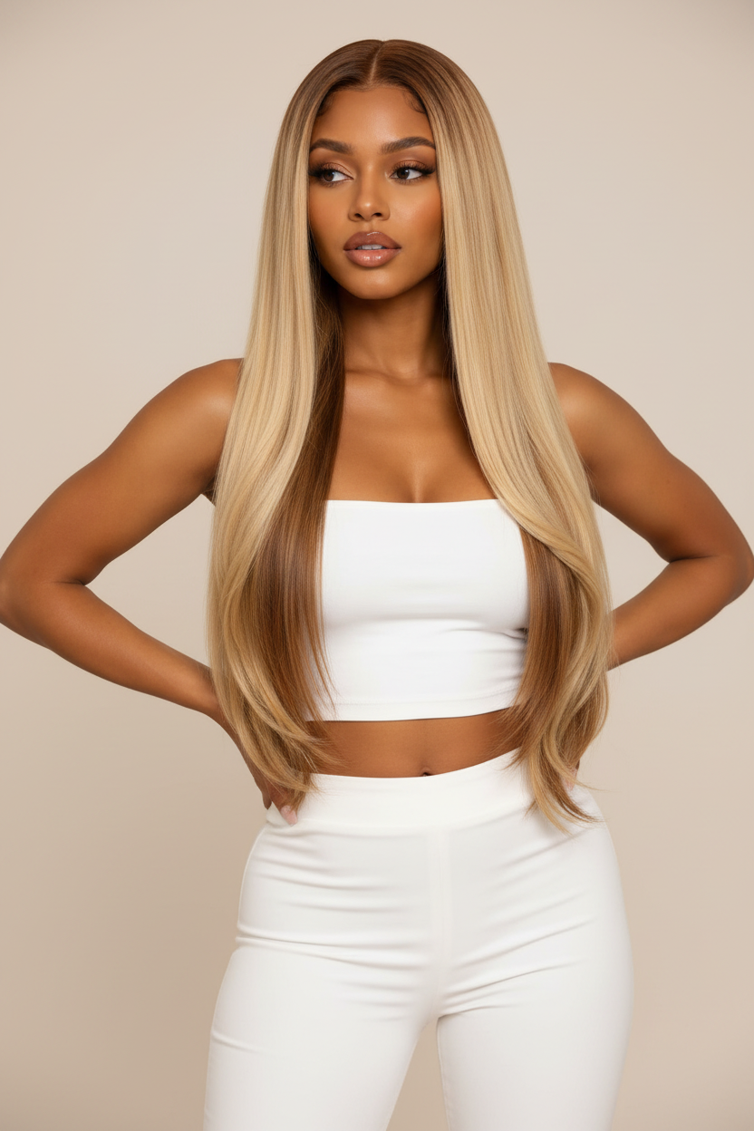 Wig White Outfit Portrait - Pose 1