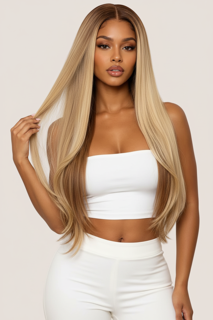 Wig White Outfit Portrait - Pose 2